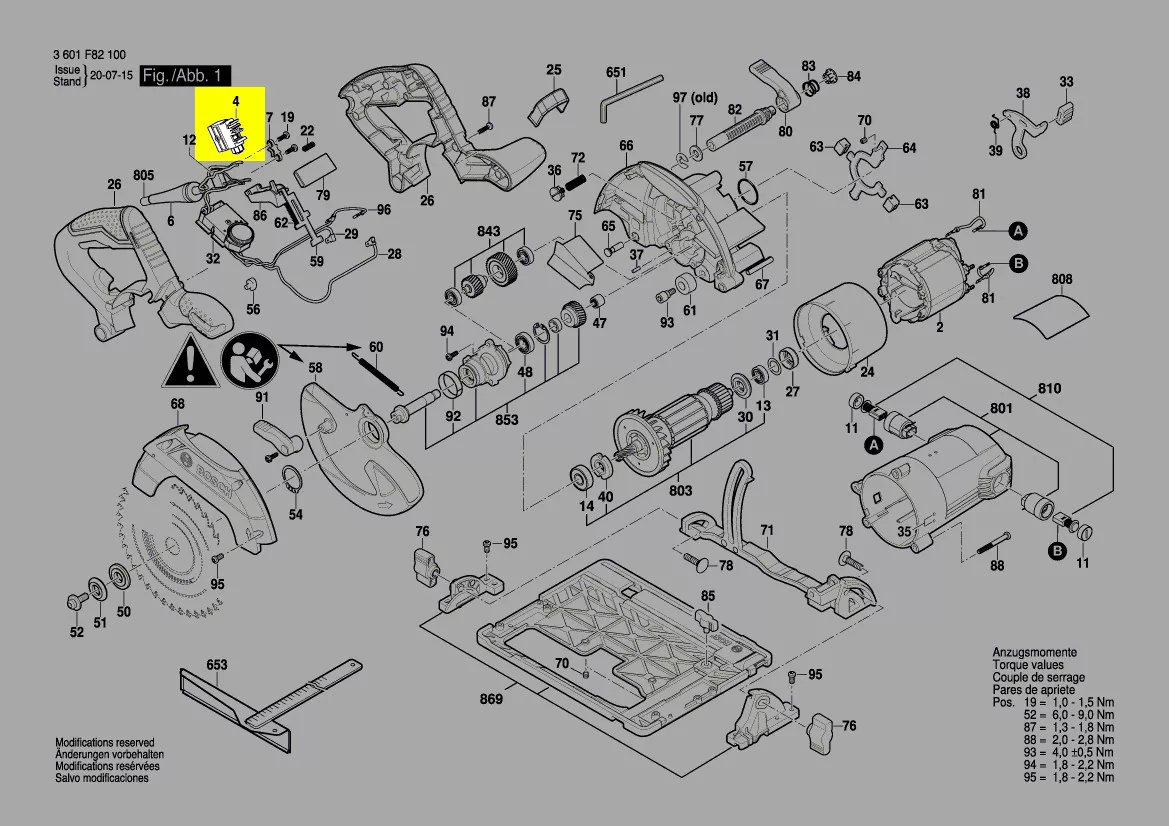 Interrupteur réf. 1 619 P10 149 Bosch